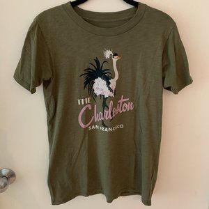 EUC J Crew Charleston Ostrich Flapper Graphic Tee
